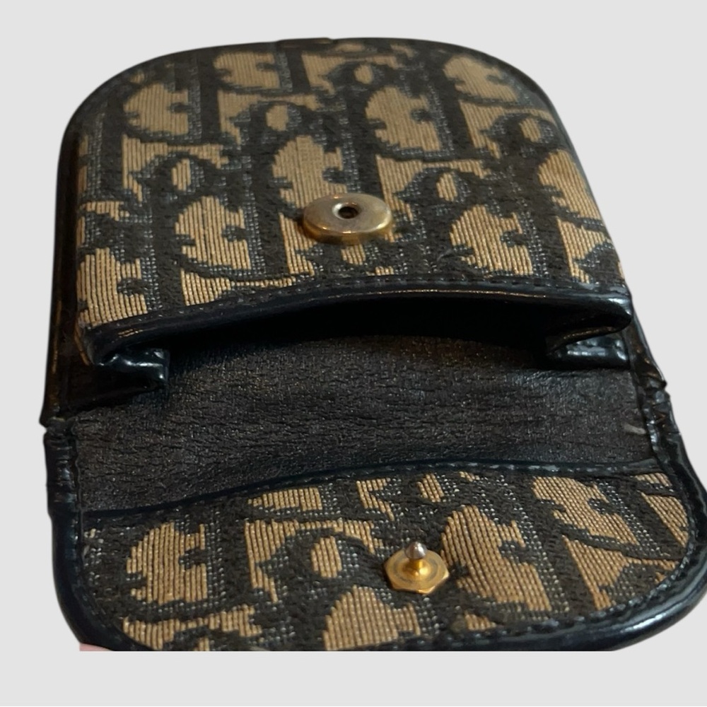 Dior Vintage Beige and Brown Monogram Coin Purse. - Picture 4 of 5